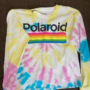 Polaroid cropped long sleeve shirt